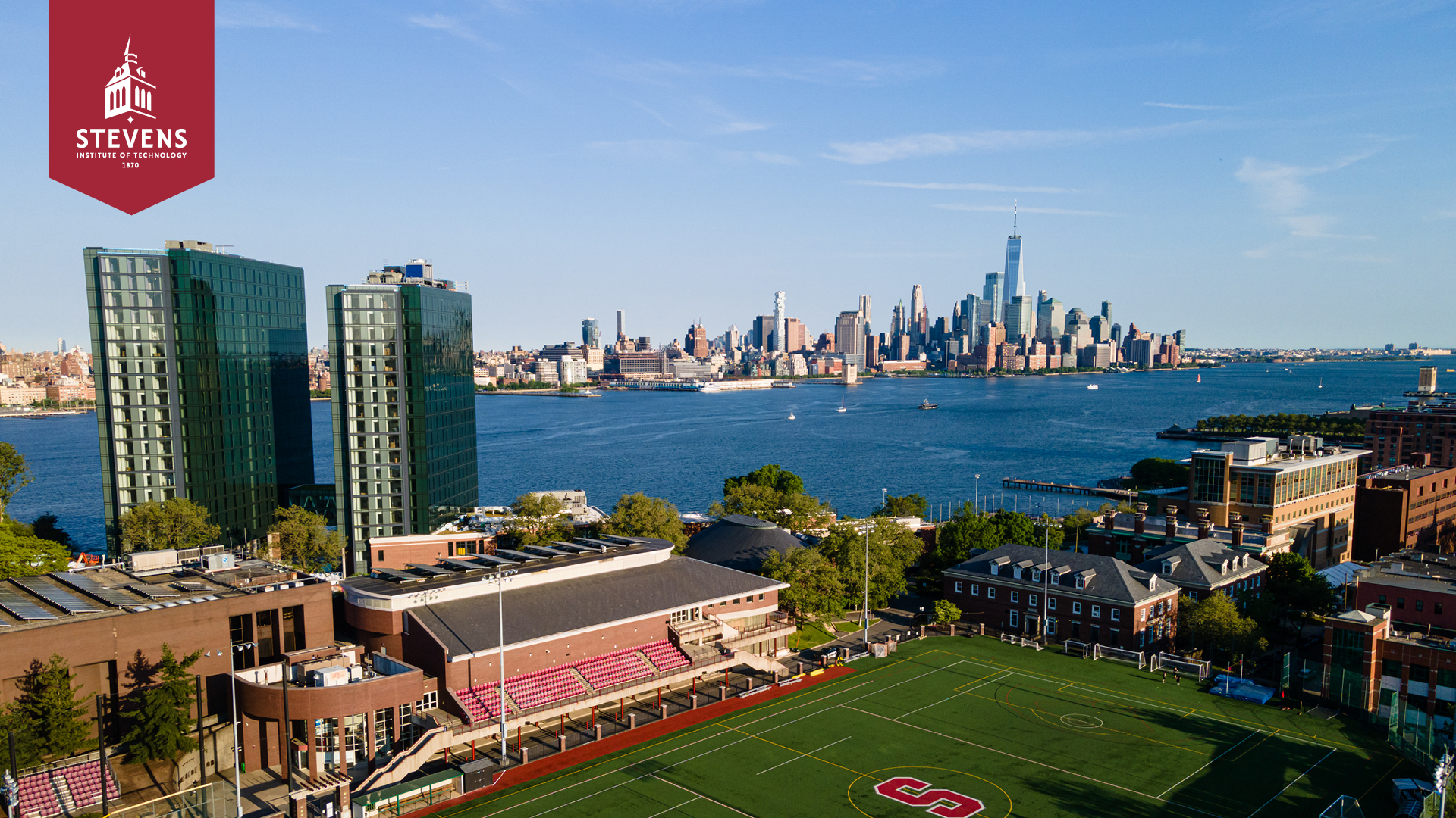Stevens Institute of Technology campus overlooking the Hudson River